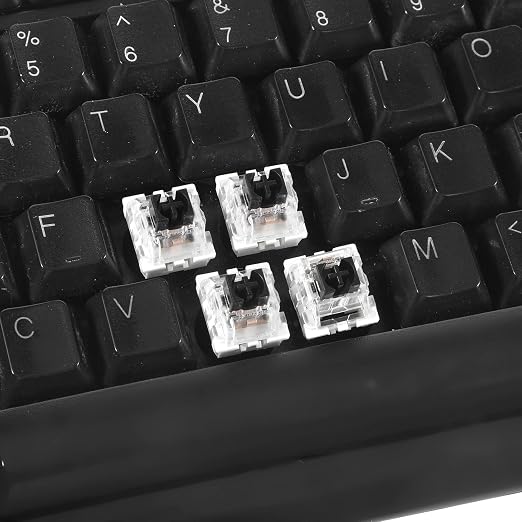 Mechanical Keyboard Switches, 72 Pcs 3 PIN Keyboard Clickers for 3D Prints | Black Replacement Dustproof Waterproof Key Switches for Most Gaming Keyboards