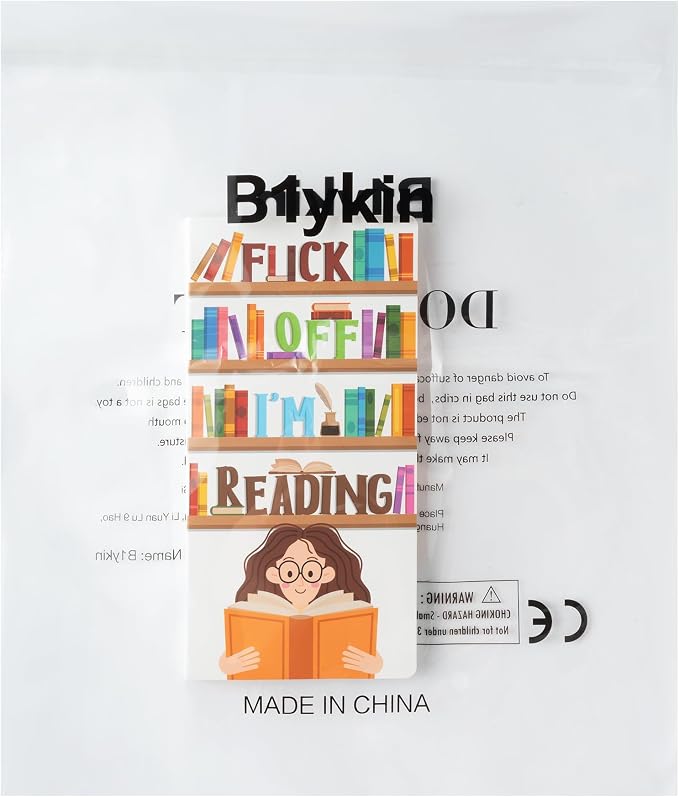 B1ykin Cute Sticky Notes Set - Shhh I’m Reading Self-Stick Notes Pad, 550 Sheets Writing Memo Pages Sticky Notepad for Teacher Appreciation Gifts, School Office Supplies (Funny Book Lovers)