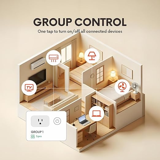 BXST Smart Plug, WiFi Smart Plugs Work with Alexa and Google Home, 15A/1800W Max, Smart Outlet Timer with APP Remote Control, Voice Control, 2.4GHz Wi-Fi, No Hub Required, CE FCC Listed, 1 Pack, White