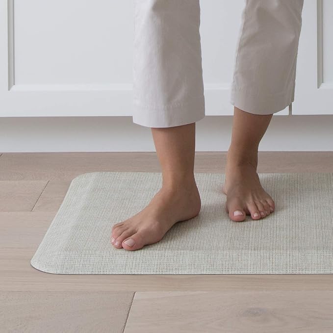 GelPro Designer Comfort Ergo-Foam Cushioned Anti-Fatigue Kitchen Floor Mat, Padded Stain-Resistant, Waterproof, Non-Slip Comfort Padded Desk/Office Mat, 20"x48", Tweed Antique W