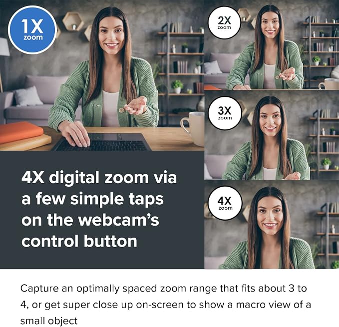 Creative Live! Cam Sync V3 2K QHD USB Webcam with 4X Digital Zoom (4 Zoom Modes from Wide Angle to Narrow Portrait View), Privacy Lens, 2 Mics, for PC and Mac…