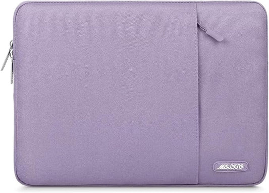 MOSISO Laptop Case 15 inch, 15 inch Laptop Sleeve Compatible with MacBook Air M5 A3448 M4 A3241 M3 A3114 M2 A2941 2026-2023, Dell XPS, Polyester Vertical Computer Sleeve Bag with Pocket, Purple