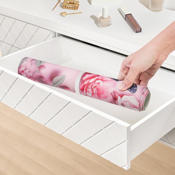 Dual-Sided Waterproof Synthetic Leather Makeup Mat for Desk, Makeup Station, Crafts, Multi-Use Scratch & Stain Resistant Surface Protector Pad for Vanity, Desktop, Craft Table (Butterfly)