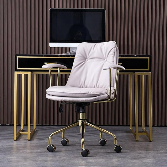 Task Chairs Office Chair High Back Pu Leather Desk Chairs Height Adjustable Computer Chair with Armrests and Castors Load 400lbs Chair Ergonomic