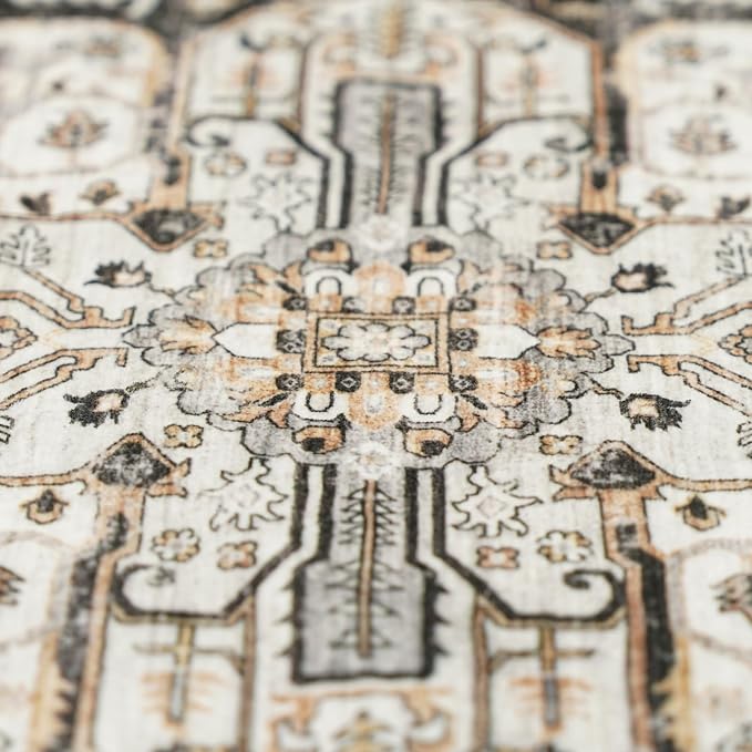 RUUGME Washable 3x6 runner rug: Perfect for Entryway/Hallway/Kitchen/Bathroom Easy to Clean & High-Traffic Durability Stain Resistant and Thin Home Daily Use - Gifts for Households/Newlyweds 3x6 black