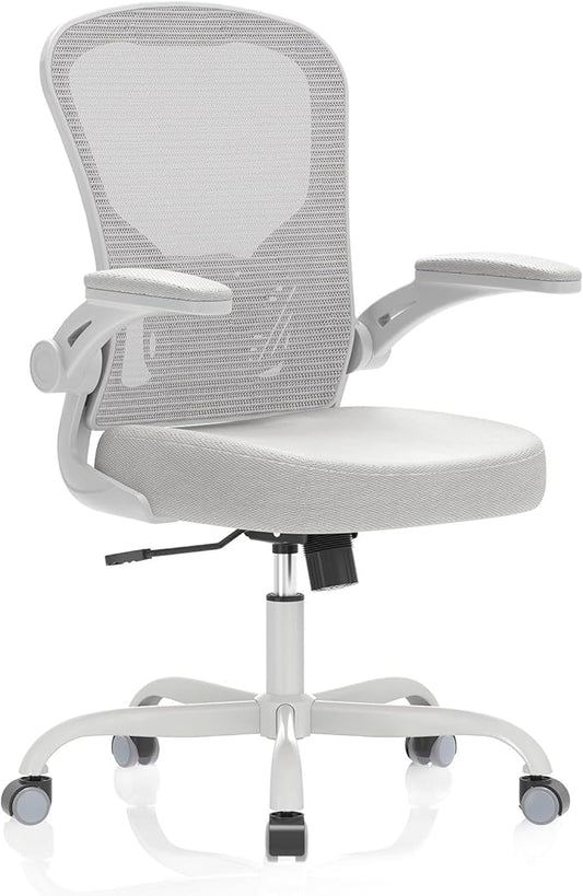 Synorla Office Chair, Ergonomic Desk Chairs 330LBS Capacity High Back Mesh Computer Chair with Flip-up Armrests, Comfy Work Chair with Adjustable Lumbar Support