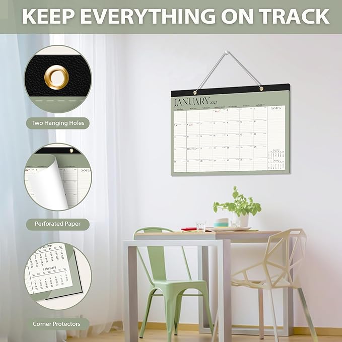 Desk Calendar 2025-2026, Runs Until December 2026 - Large Size 17" x 12" Desktop/Wall Monthly Calendar with To Do List, Personal Desk Calendar Planner for Home, School, Office (Pack of 2)