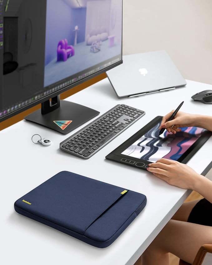 tomtoc 360° Protective Laptop Sleeve for 13-inch New MacBook Air M5/A3449 (2026) M4/A3240, M3/A3113, M2/A2681, M1/A2337, Water-Resistant Computer Case Bag Fits 13" MacBook Neo A18 & MacBook Pro M2/M1