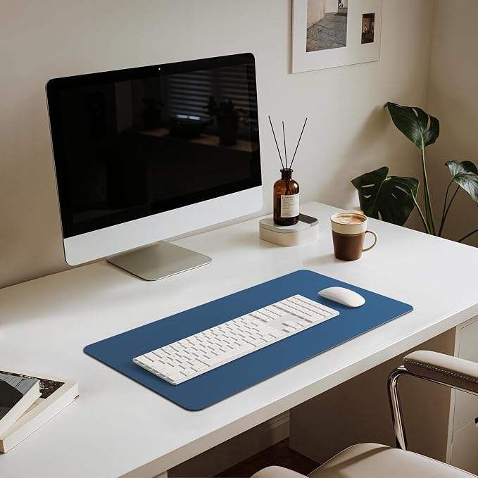Jotsome Leather Desk Pad Mat, Non-Slip Desk Blotter Pad - Desk Protector for Office, Home, Laptop, and Desktop
