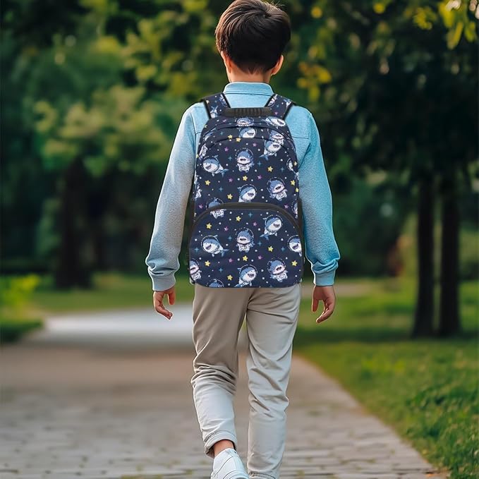 ZFRXIGN Cute Shark Backpack for Boys 4-6 6-8 Bookbag with Cute Pendant 17inch Elementary School Bag and Insulated Lunch Box Pencil Case Back to School Stuff