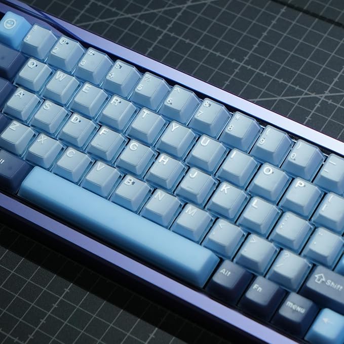 Keyboard Jelly Keycaps Set 164Keys Cherry Profile Blue Keycaps 60% 65% 75% 100% Costom Keyboard Key caps for Cherry Gateron MX Switches Mechanical Keyboards