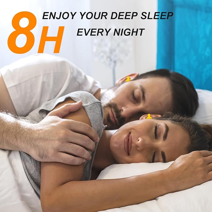 Ear Plugs for Sleeping Noise Cancelling, Soft Silicone Ear Plug, 8 Pairs Reusable Ear Plug, Waterproof Noise Reduction Earplugs for Sleeping, Concert, Snoring, Travel, Work (8 Colors)