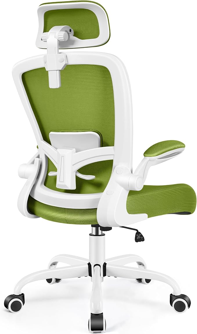 FelixKing Office Chair, Desk Chair with Adjustable Lumbar Support, Ergonomic Computer Chair with High Back and Armrest, Adjustable Height Gaming Chair Home Office Swivel Chair(Avocado Green)