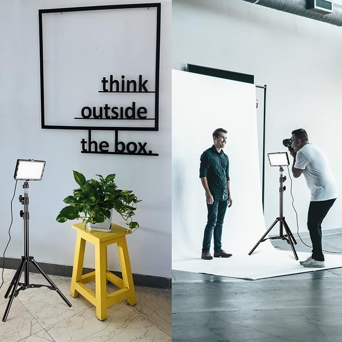 Photography Video Lighting Kit, LED Studio Streaming Lights W/70 Beads & Color Filter for Camera Photo Desktop Computer Conference Game Stream YouTube TikTok Portrait Shooting Pack of 2