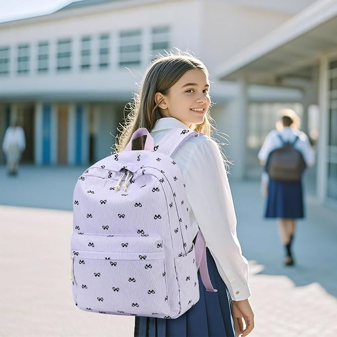 LEDAOU Backpack for Girls School Bag Kids Bookbag Teen Backpack Set Daypack with Lunch Bag and Pencil Case | Kids