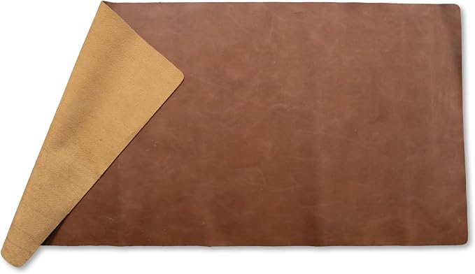 Genuine Leather Desk Pad, Office Desk Mat, Large Desk Blotter, Desk Protector, and Mouse Pad – 31.5" x 15.75" (1.8-2.0 mm) Tan, Waterproof, Premium Quality for Desk Surface Protection and Comfort