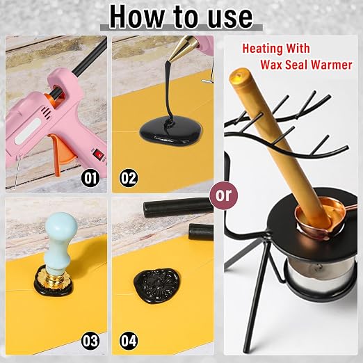 Sealing Wax Sticks, Paxcoo 20pcs Wax Seal Sticks, Glue Gun Sealing Wax Sticks for Wedding Invitations, Letter, Envelope, Cards and Crafts (Black)