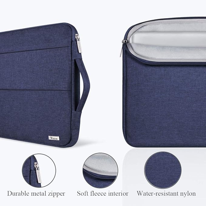 Voova 15.6 16 Inch Laptop Sleeve Case Compatible with MacBook Pro 16 M1/M2/M3/M4 Max 2019-2025, 15.6-16” Hp Lenovo Acer Asus, Waterproof Slim Computer Bag Cover with Handle, Blue