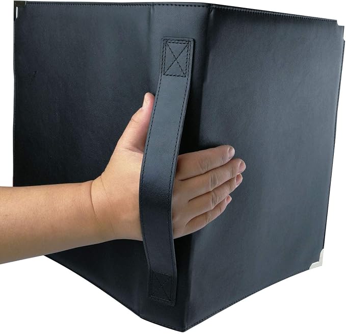 Orginal -MSP PU Leather Sheet Music Holder | 9.5" x 12" - Music Folder with Hand Strap for Musician- Improved Design (3 Ring Binder)