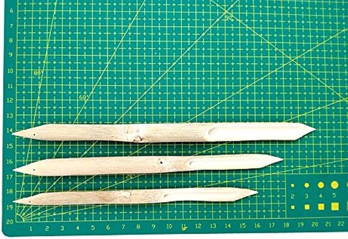 COMIART 3 Pcs Double Head Hard Strong Bamboo Reed Pens Pottery Ceramic Shaping Tools Polymer Clay Tool
