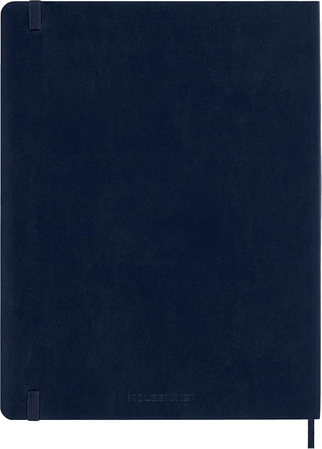 Moleskine Classic Notebook, Soft Cover, XL (7.5" x 9.5") Ruled/Lined, Sapphire Blue, 192 Pages