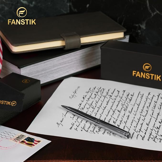 FANSTIK Silver Luxury ballpoint Pen, fancy gift set for women, Chrome Finish, Professional executive pen gift set for men (Lux BallPoint Silver)