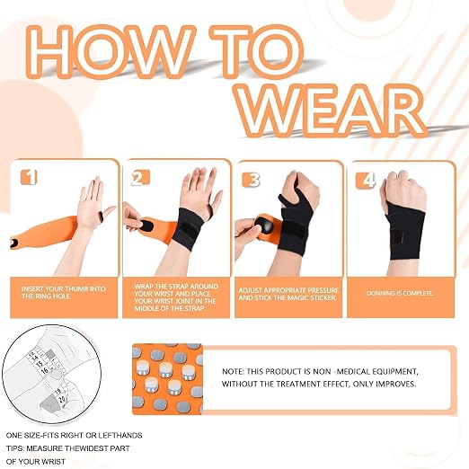 Wrist Brace,Wrist Support for Carpal Tunnel Pain Relief,Ulnar Brace Ultra-Thin Elastic for Tear,Wrist wraps Repetitive Wrist Use Injury,Fits Both Wrists