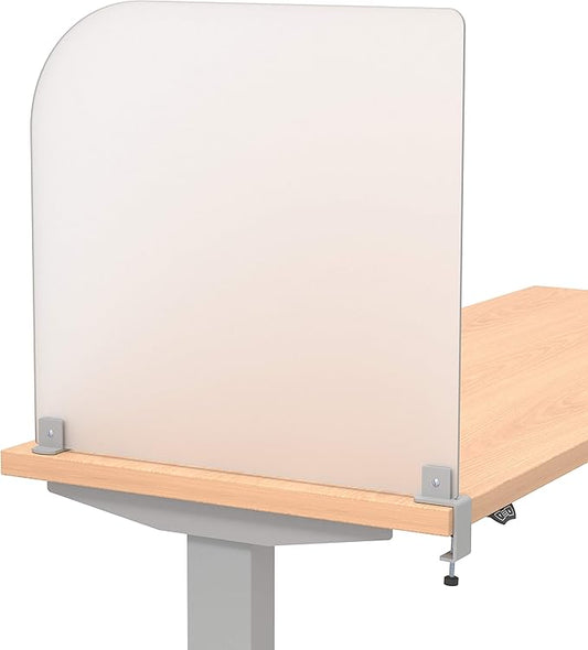 Desk Divider for Students and Desk Privacy Panel. Office Partitions and Ideal Cubicle Light Shield. Frosted Acrylic Clamp-on Desk Partition - 23” W x 22”H Divider