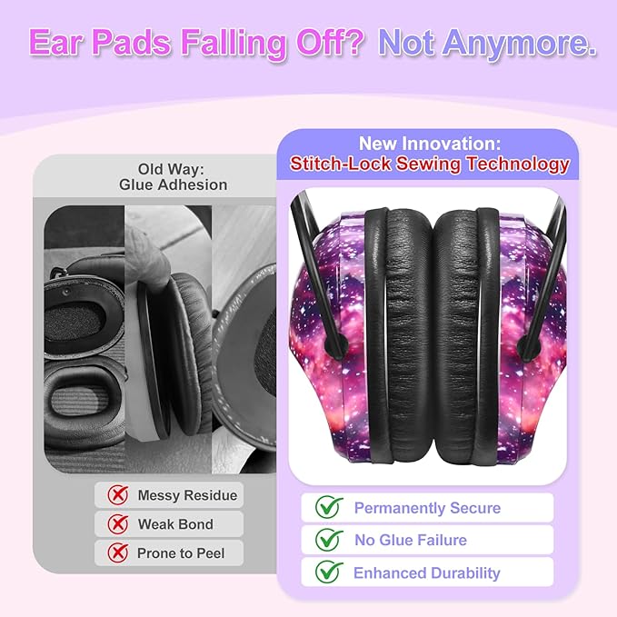 ZOHAN Kids Ear Protection 3 Pack, Noise Canceling Headphones for Monster Jam, Concerts, Fireworks, Air Shows, Autism