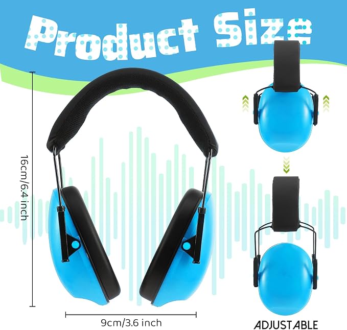 Amylove 12 Pcs Kids Ear Protection Noise Cancelling Headphones Ear Muffs Bulk 27db Adult Noise Reduction Hearing Earmuff(Universal Fit (kids & Adults),Fresh Style)