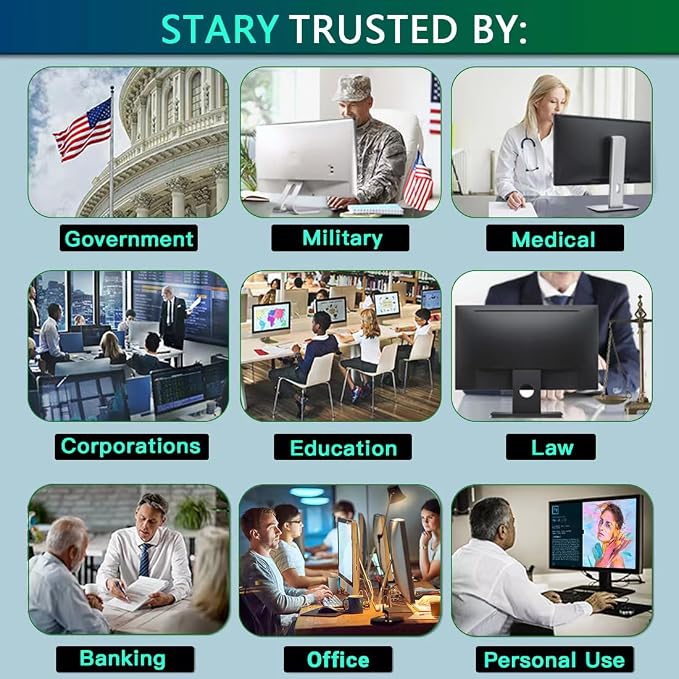 STARY [2 Pack 23.6 Inch Computer Privacy Screen for 16:9 Aspect Ratio Widescreen Monitor, Eye Protection, Anti Glare, Blue Light, Removable Computer Monitor Privacy Filter, Anti-Scratch Protector