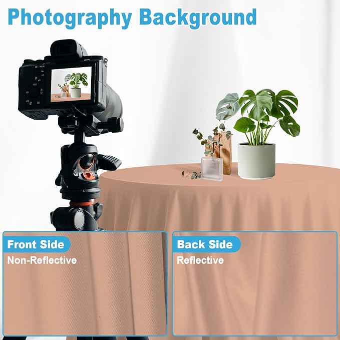Nude Backdrop for Photoshoot, Professional Photo Backdrop Background Curtain for Product Photography, Portraits, Wedding, Party, Live Streaming Video Recording 8X10 FT (Background Only)