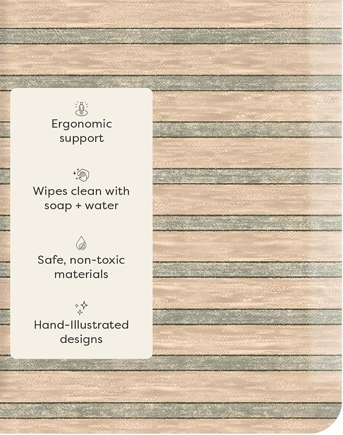 House of Noa Nama Standing Mat – Anti-Fatigue Cushioned Kitchen Mats for Floor | Ergonomic Bounce-Back Foam Kitchen Mats | Anti-Fatigue Mats for Kitchen & Standing | Devon Twine | 22" x 36"