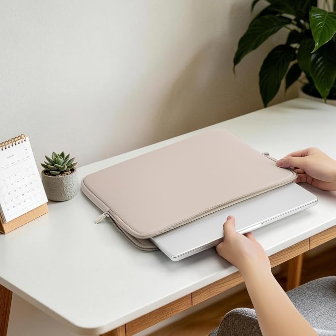 RAINYEAR 13 Inch Laptop Sleeve Compatible with 13.3" MacBook Air/Pro M1 M2 M3 M4 M5 A3449 A3240 A3113 A2681 A2338 Carrying Computer Bag Protective Cover Case (Khaki)