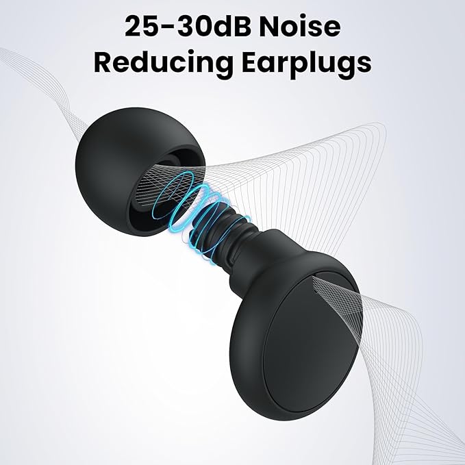 Earplugs for Sleeping,Reusable Ear Plugs for Noise Reduction 30dB with Carrying Case,Hearing Protection Ear Plugs for Concert,Focus,Working,Studying&Sound Reduction