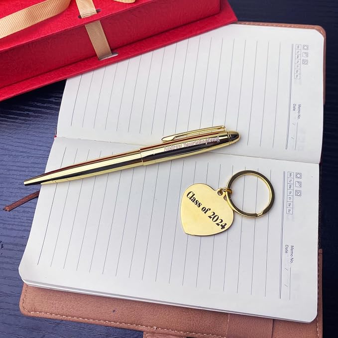 Yastar Personalized Ballpoint Pen a Custom Keychain Luxury Writing Set-Stainless Steel Fancy pens Custom with Your Name or Message, Nice Gift for Friends/Teacher/Manager/Lawyer/Professor