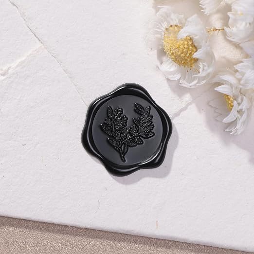 UNIQOOO Wax Seal Stickers - (3 Designs in 1 Pack) Wedding Invitation Envelope Seal Stickers, 60 Pcs Self-Adhesive Stickers, Perfect for Invitation, Christmas, Gift Wrapping