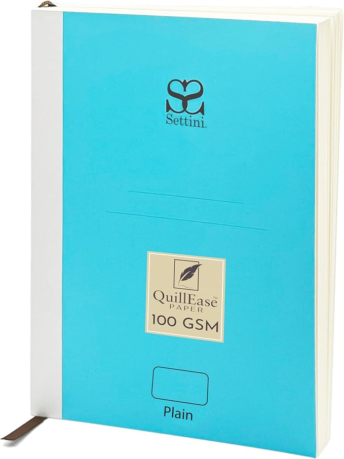 SETTINI® Blank Refill Journal Notebook for Refillable Journals – Premium A5 100 gsm Sheets Plain Notepad 8.25 x 5.5 Inches with 256 Pages and Helpful Bookmark