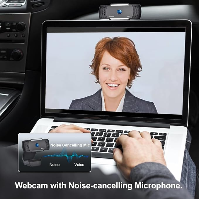 Auto Focus Full HD Webcam 1080P Auto-Light Balance- Pro Web Camera With Dual Digital Microphone USB Computer Webcam For PC Laptop Desktop MAC Video Calling Made For Meetings And Works For Streaming
