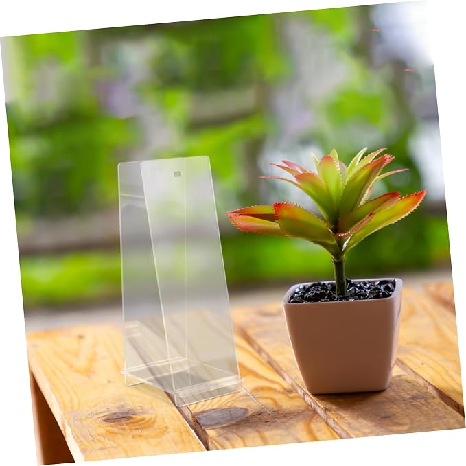 HOMSFOU Stylish Acrylic Desk Calendar Stand Multi Functional Transparent Flip Calendar Holder for Office Home Modern Design Elegant Minimalist Tabletop Accessory