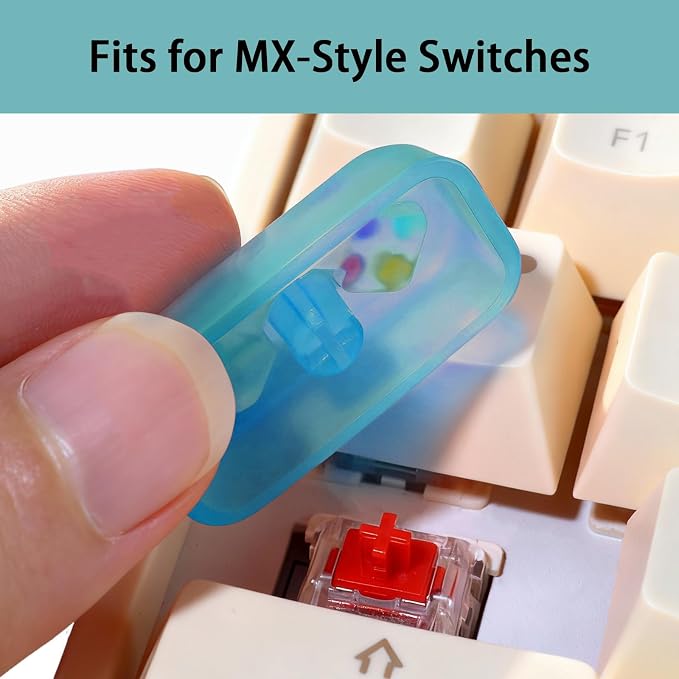 Artisan Keycap, Custom Retro Game Controller Shaped Keys Cap for MX Mechanical Keyboard, Shine Through Resin Handmade Single Replacement for Capslock Key - Blue