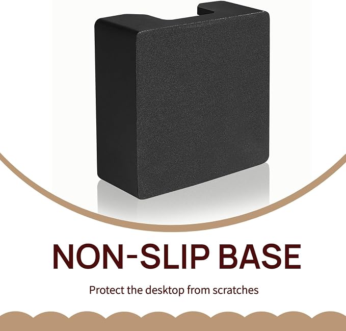 Concrete Sticky Note Holder for 3x3 Inch Post Note - Cement Self-Stick Note Memo Pad Holder, Post Notepad Dispenser Organizer, Modern Desk Accessory for Office & Home, Black