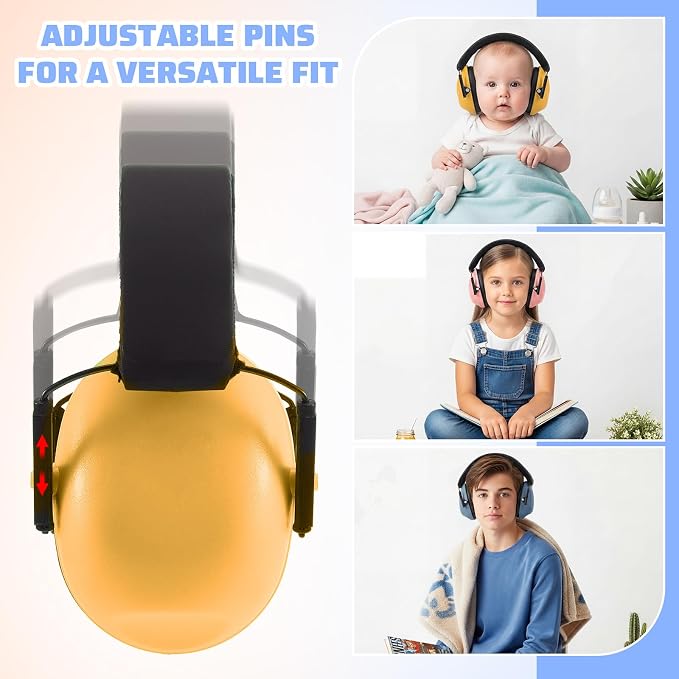 Amylove 12 Pcs Kids Ear Protection Noise Cancelling Headphones Ear Muffs Bulk 27db Adult Noise Reduction Hearing Earmuff(Universal Fit (kids & Adults),Boho Style)