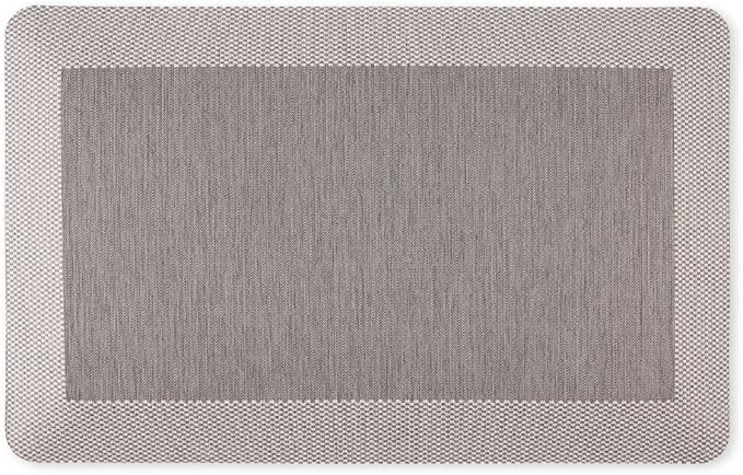 Martha Stewart Mira Modern Heathered Anti-Fatigue Air-Infused Kitchen Mat, Grey, 19.6"x32"