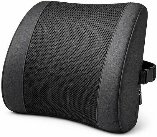 Memory Foam Lumbar Support Cushion, Ergonomic Back Support for Office Chair