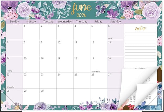 Guasslee Desk Calendar 2026, Large Desk Top Calendar 2026, 19-Month Academic Wall Calendar From Jun. 2026 to Dec. 2027 With To-Do List, Notes For School Year Office Home Teacher Planning, 17" x 11.5"