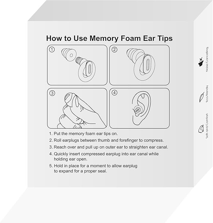 High-Fidelity Noise Reduction Earplugs – 27 dB NRR Reusable Silicone Ear Plugs for Sleeping, Travel, Concerts, Work & Study – Comfortable Hypoallergenic Ear Protection with Carry Case