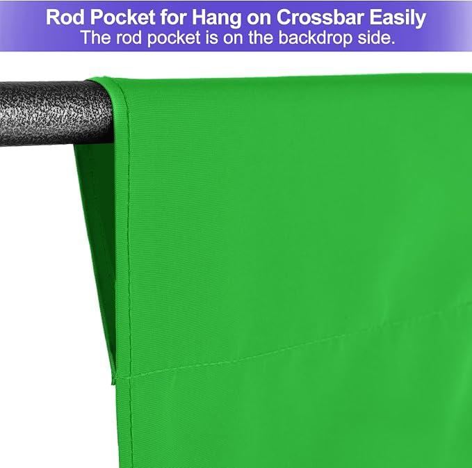 Green Screen Backdrop 10x20 ft, Portable Greenscreen Background for Streaming Zoom, Large Green Photo Backdrop Curtain for Photography, Chromakey Muslin Cloth for Gaming Photoshoot Video Studio