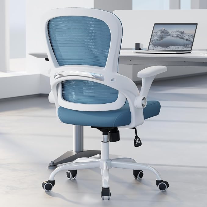 TRALT Office Chair - Ergonomic Office Chair with Back Support, Home Office Desk Chairs, 330lbs Wide Seat Big and Tall Office Chairs, Comfy Desk Chair for Work, Study, Office, Gaming (Blue)