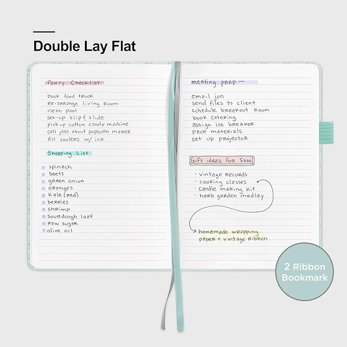 &And Per Se Lined Hardcover Notebook – A5 5.7"x8" College Ruled, 160 Pages, 100gsm Thick Paper – Aesthetic Journal for Women, Gift-Ready Planner, Everyday Writing Notebook (Light Blue)
